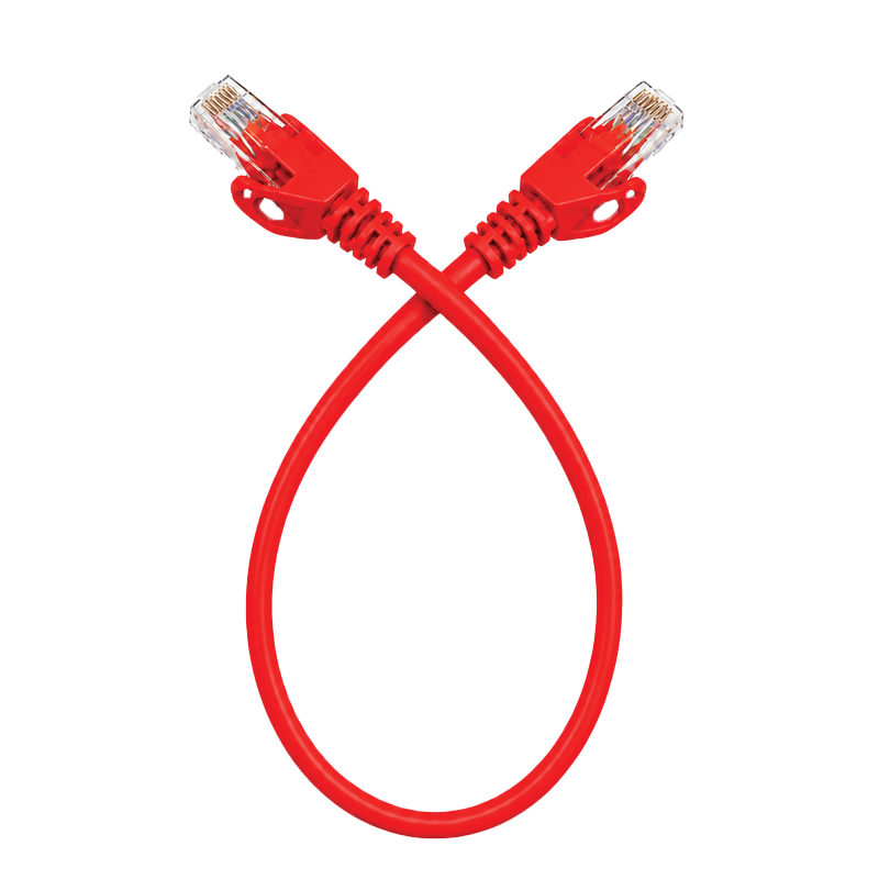 SyscomX CAT6 UTP Patch Cord 0.3 Metter– Red